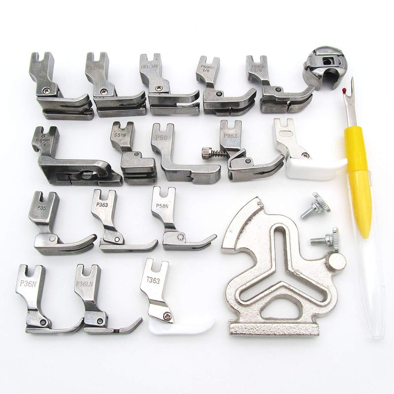 ckpsms Brand - #KP-PF16-1 16PIECE Presser Foot Set fit for JUKI DDL-5550 DDL-5600 DDL-8300 DDL-8500 Singer 188K 191D 195K 196K - Image 1